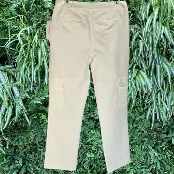 NWT Calvin Klein White Cargo Pants Size 4 - Picture 3 of 14